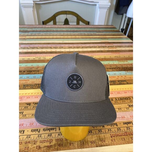 Two Roads Hat Co Snap Back Mesh Hat 5 Panel Hay Rock Cap Gray Adjustable Trucker - Picture 11 of 12